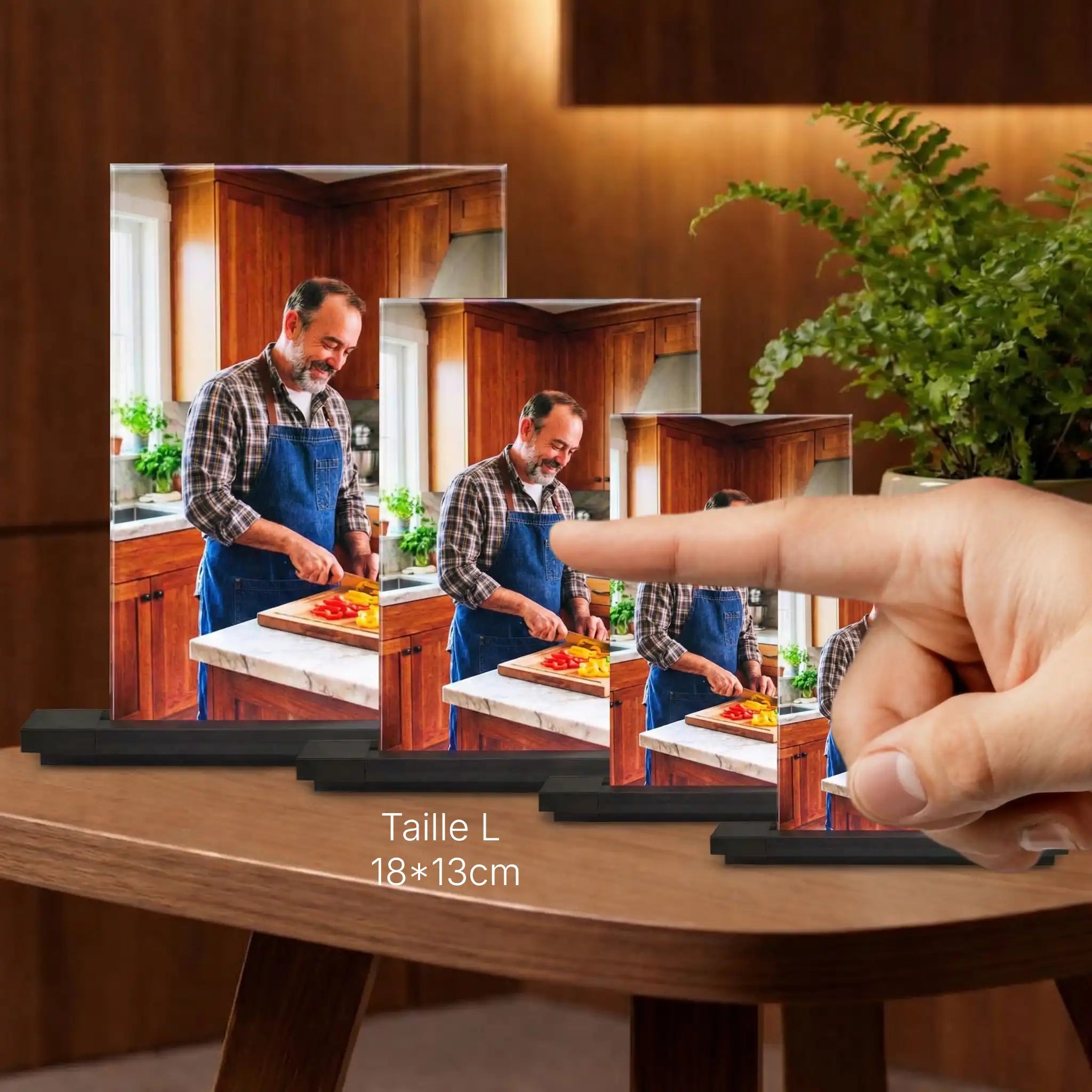 Viva – Photo couleur sur verre Portrait avec socle lumineux Polaris