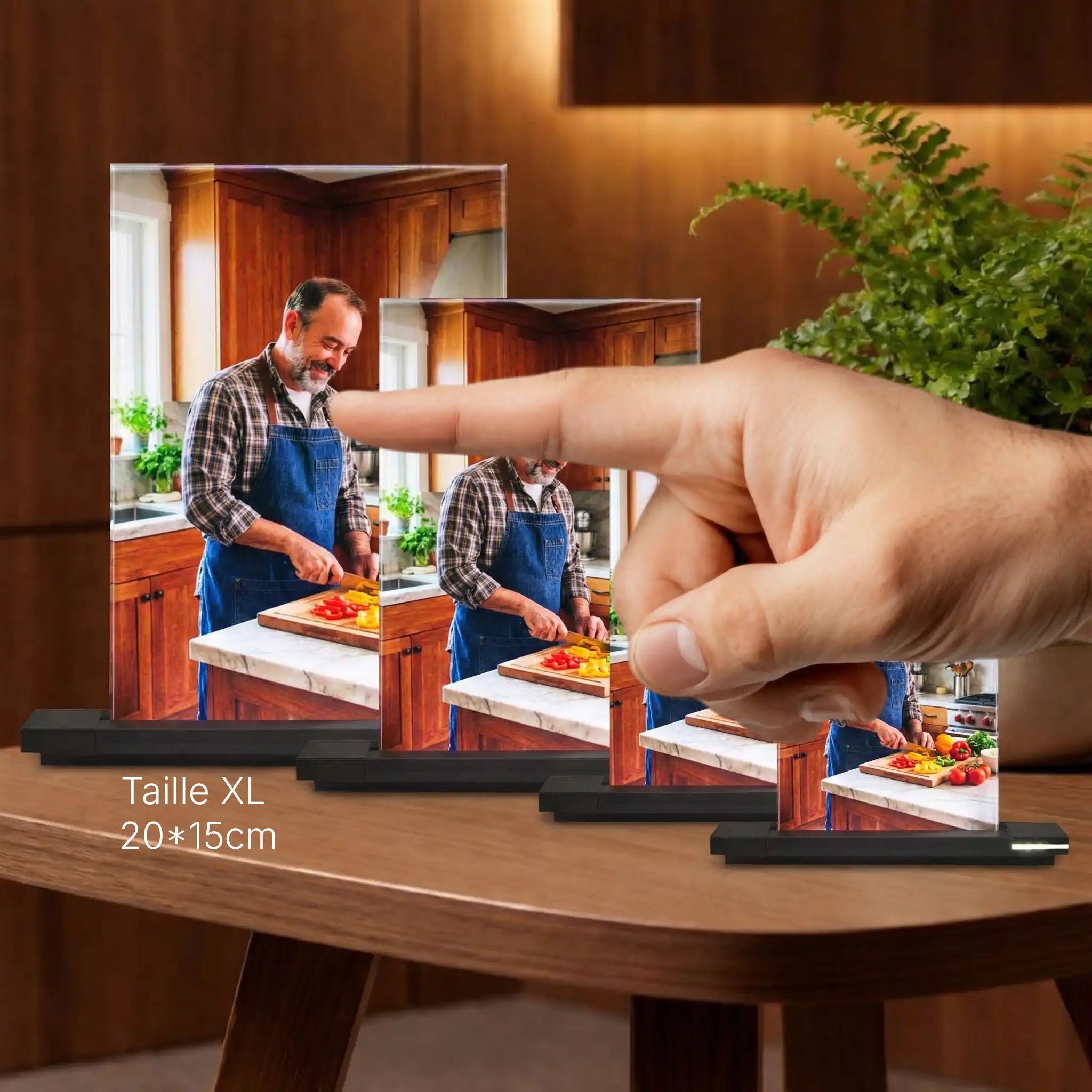 Viva – Photo couleur sur verre Portrait avec socle lumineux Polaris