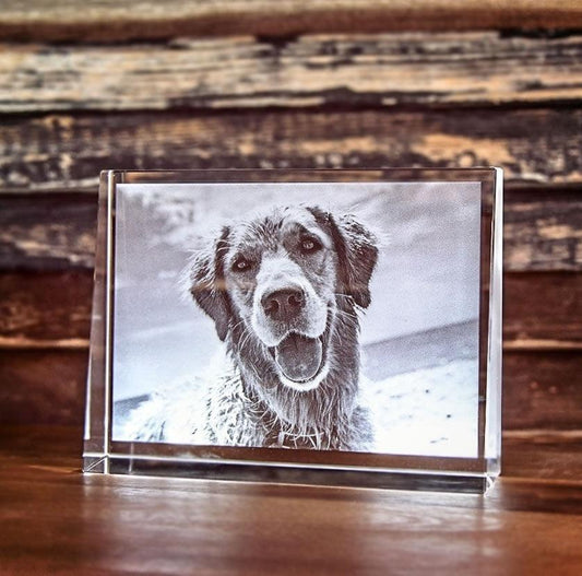 Plaque de Verre Prisme L Paysage - Gravure 2D Élégante - Cadeaux en verre