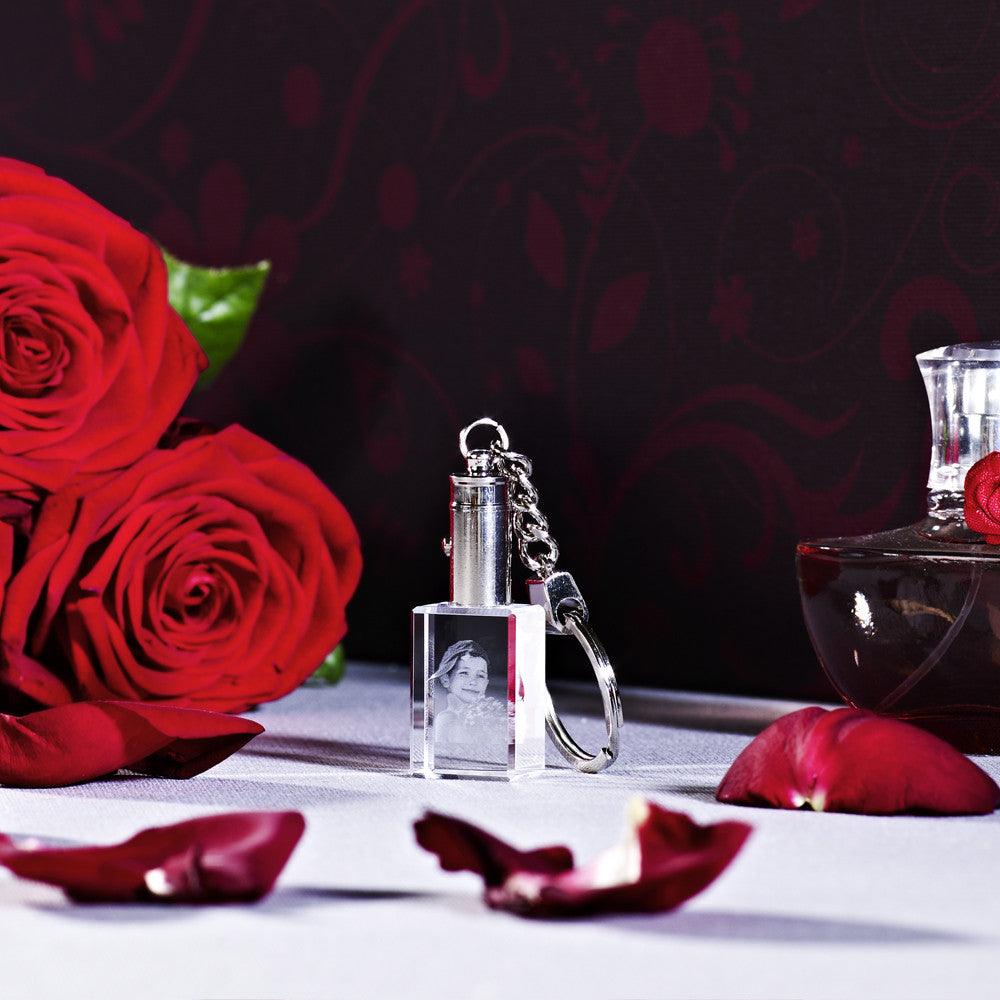 Porte-Clés en Verre Photo 2D Lumineux - Cadeau Original et Éclatant - Cadeaux en verre