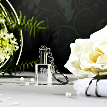 Porte-Clés en Verre Photo 2D Lumineux - Cadeau Original et Éclatant - Cadeaux en verre