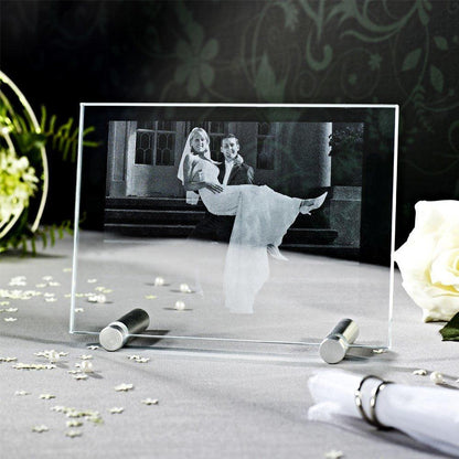 Verre Plat 9x13 Paysage - Gravure 2D Élégante et Personnalisée - Cadeaux en verre