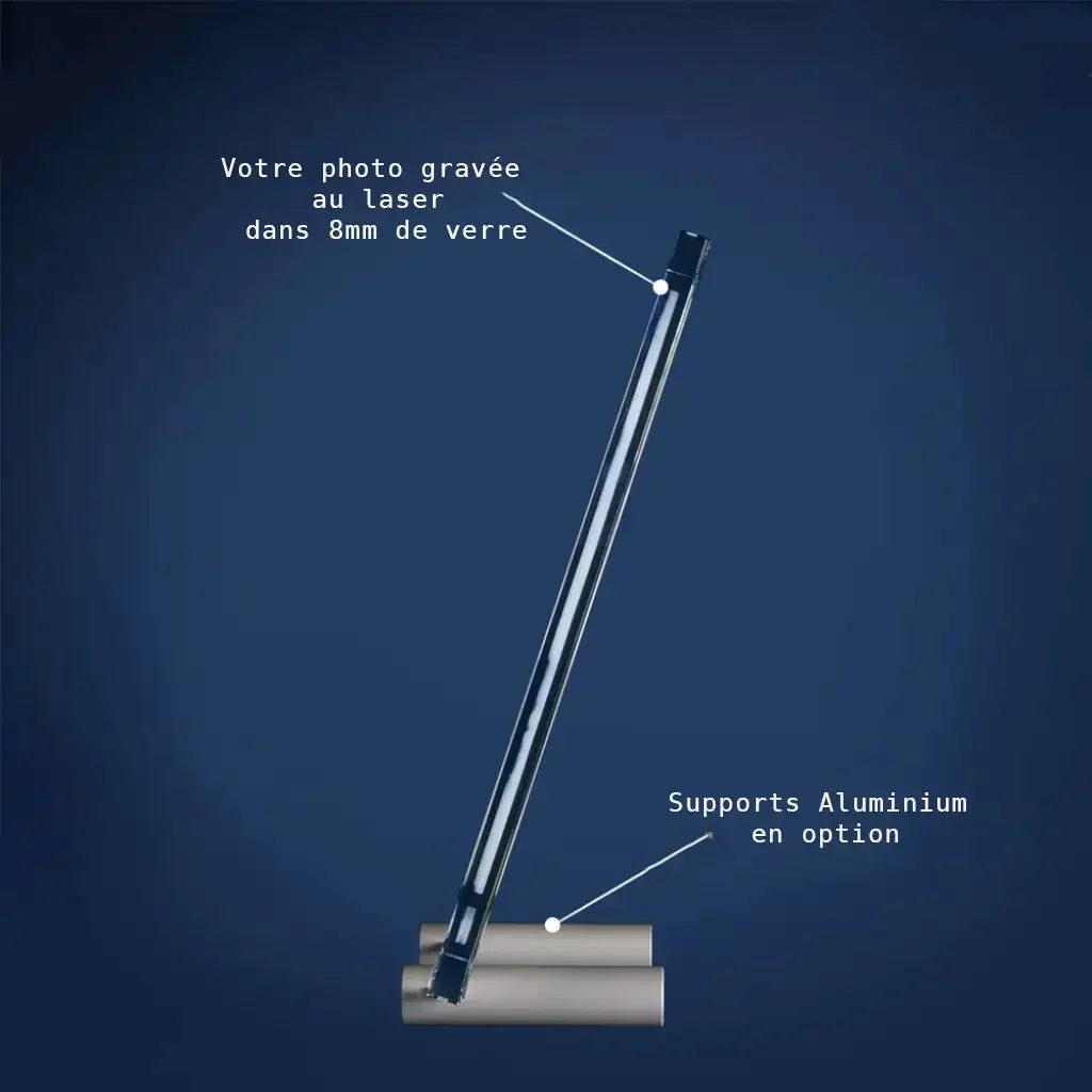Verre Plat Portrait - Gravure 2D Élégante et Personnalisée